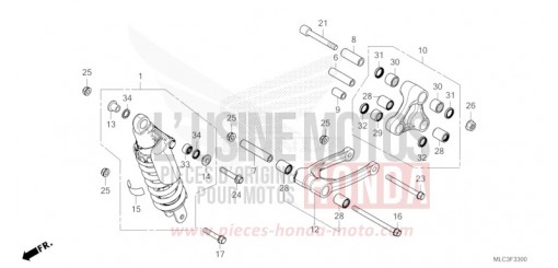 COUSSIN ARRIERE XL750S de 2025